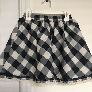 Black and Cream Checkered Skirt -Size 5T-